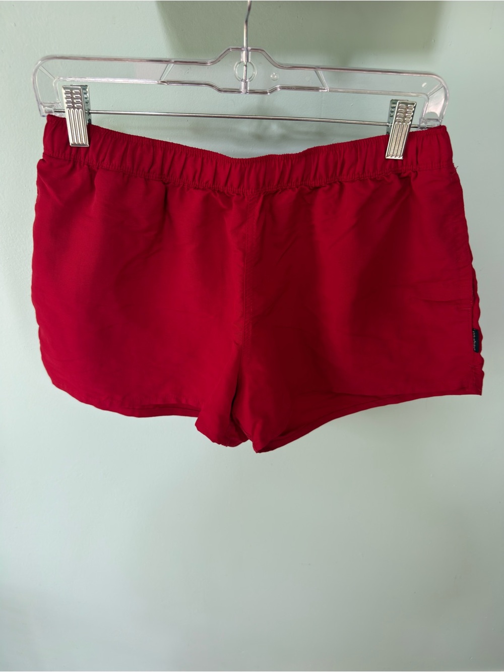 State of Mine Bright Red Athletic Elastic Waist Shorts With Pockets Size Medium